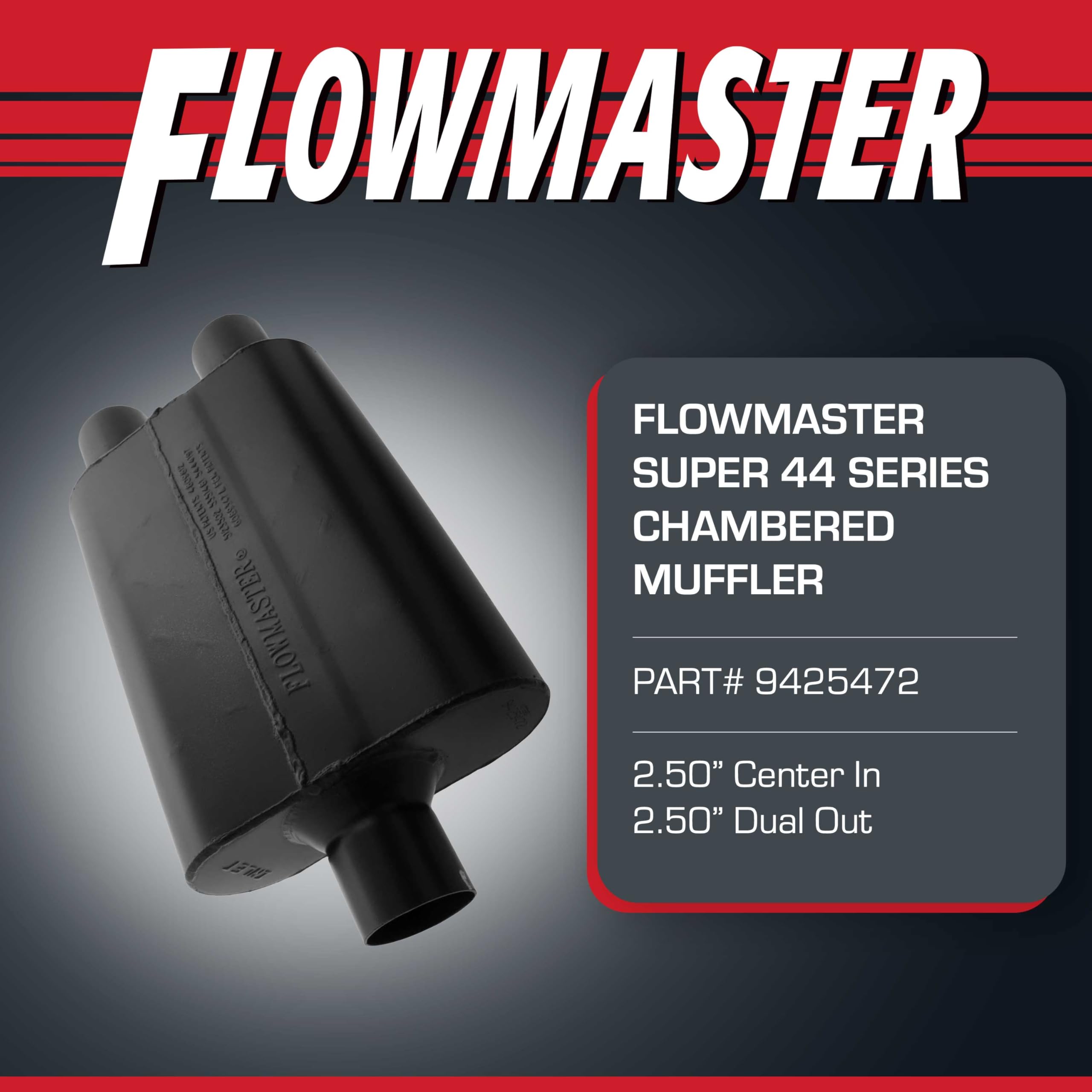 Amazon.com: Flowmaster Super 44 Series Chambered Muffler – 2.50